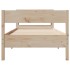 Estructura de cama sin colchón madera maciza pino 75x190