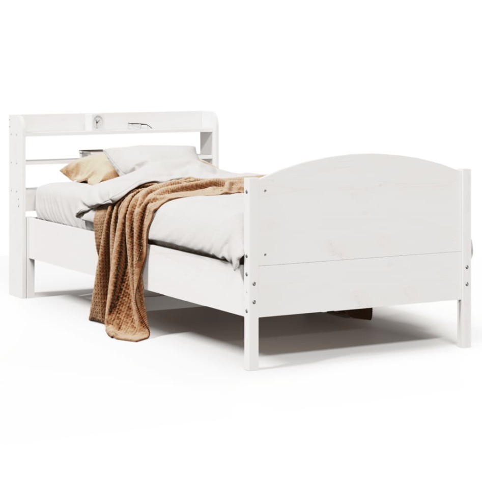 Estructura cama sin colchón madera maciza pino blanca