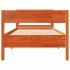 Estructura de cama sin colchón madera maciza marrón 75x190
