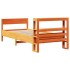 Estructura de cama sin colchón madera maciza marrón 75x190