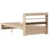 Estructura de cama con cabecero madera maciza pino 75x190