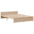 Estructura de cama con cabecero madera maciza pino 140x200