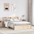 Estructura de cama con cabecero madera maciza pino 140x200