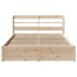Estructura de cama con cabecero madera maciza pino 140x200