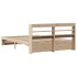 Estructura de cama con cabecero madera maciza pino 140x200