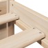 Estructura de cama con cabecero madera maciza pino 140x200