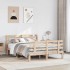 Estructura de cama con cabecero madera maciza pino 140x200