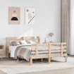 Estructura de cama con cabecero madera maciza pino 140x200 cm