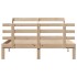 Estructura de cama con cabecero madera maciza pino 140x200
