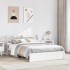 Estructura de cama con cabecero sin colchón blanco 140x190