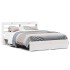 Estructura de cama con cabecero sin colchón blanco 140x190