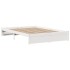 Estructura de cama con cabecero sin colchón blanco 140x190