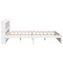 Estructura de cama con cabecero sin colchón blanco 140x190