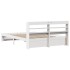 Estructura de cama con cabecero sin colchón blanco 140x190