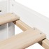 Estructura de cama con cabecero sin colchón blanco 140x190
