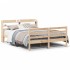 Estructura de cama con cabecero madera maciza pino 140x200