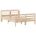 Estructura de cama con cabecero madera maciza pino 140x200