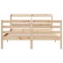 Estructura de cama con cabecero madera maciza pino 140x200