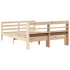 Estructura de cama con cabecero madera maciza pino 140x200