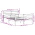 Estructura de cama con cabecero madera maciza pino 140x200