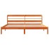 Estructura cama con cabecero madera pino marrón cera 200x200
