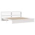 Estructura de cama con cabecero sin colchón blanco 180x200
