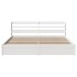 Estructura de cama con cabecero sin colchón blanco 180x200