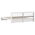 Estructura de cama con cabecero sin colchón blanco 180x200