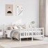 Estructura de cama con cabecero sin colchón blanco 160x200