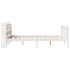 Estructura de cama con cabecero sin colchón blanco 160x200