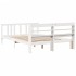 Estructura de cama con cabecero sin colchón blanco 160x200