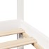 Estructura de cama con cabecero sin colchón blanco 160x200