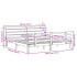 Estructura cama con cabecero madera pino marrón cera 150x200