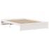 Estructura de cama con cabecero sin colchón blanco 160x200