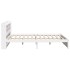 Estructura de cama con cabecero sin colchón blanco 160x200