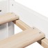 Estructura de cama con cabecero sin colchón blanco 160x200