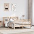 Estructura de cama con cabecero madera de pino blanco