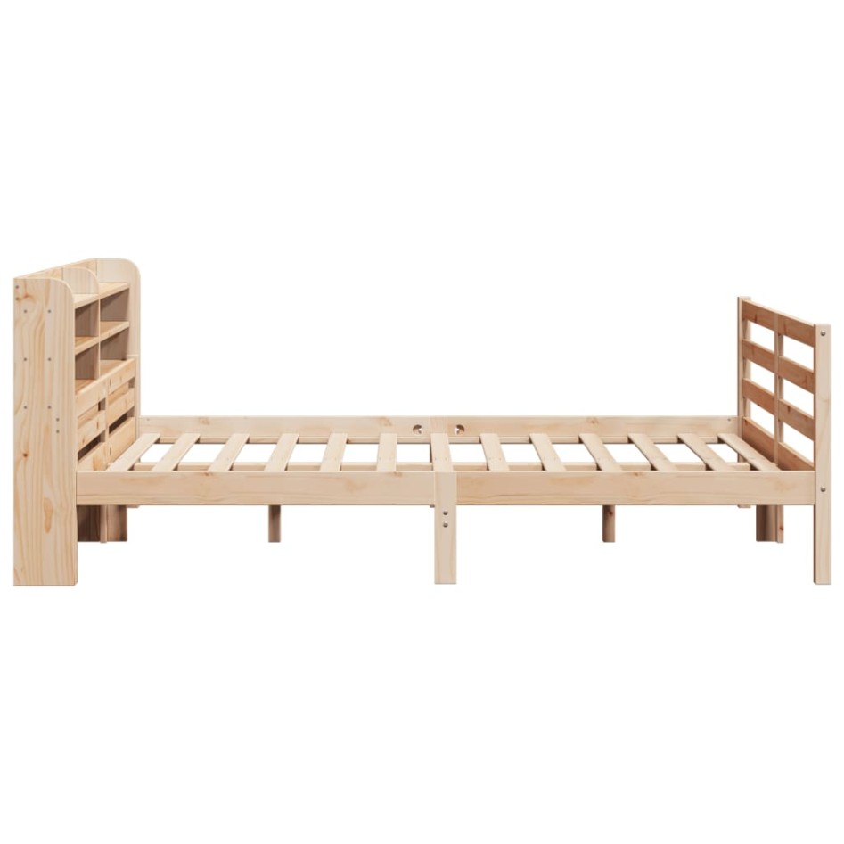 Estructura de cama con cabecero madera de pino blanco