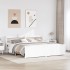 Estructura de cama con cabecero sin colchón blanco 180x200