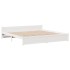 Estructura de cama con cabecero sin colchón blanco 180x200