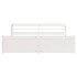 Estructura de cama con cabecero sin colchón blanco 180x200
