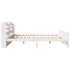 Estructura de cama con cabecero sin colchón blanco 180x200