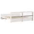 Estructura de cama con cabecero sin colchón blanco 180x200