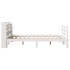 Estructura de cama con cabecero sin colchón blanco 160x200