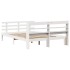Estructura de cama con cabecero sin colchón blanco 160x200