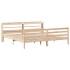 Estructura de cama con cabecero madera maciza de pino