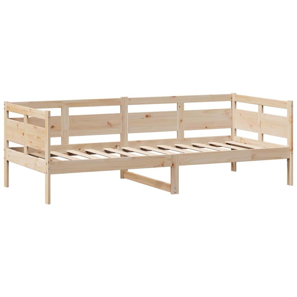 Sofá cama con cajones madera maciza de pino 90x190