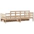Sofá cama con cajones madera maciza de pino 90x190