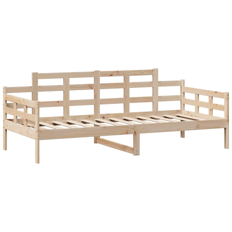 Sofá cama con cajones madera maciza de pino 90x190