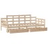 Sofá cama con cajones madera maciza de pino 90x190